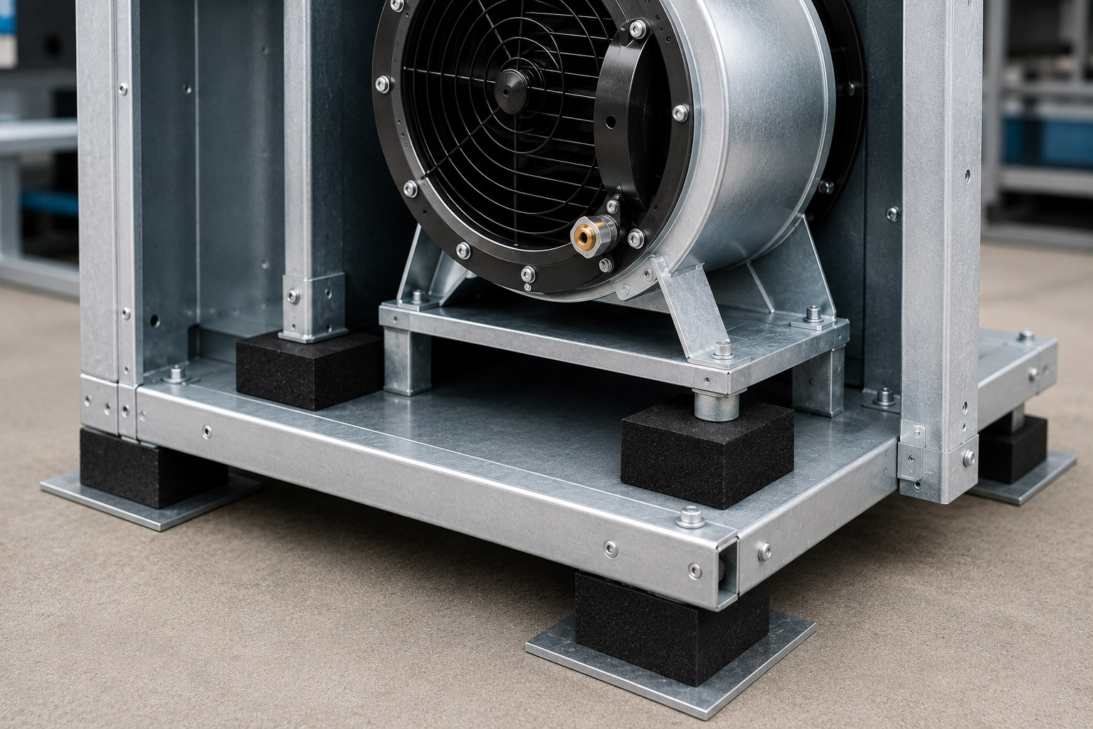 Vibration dampers for heating, ventilation, and air conditioning systems