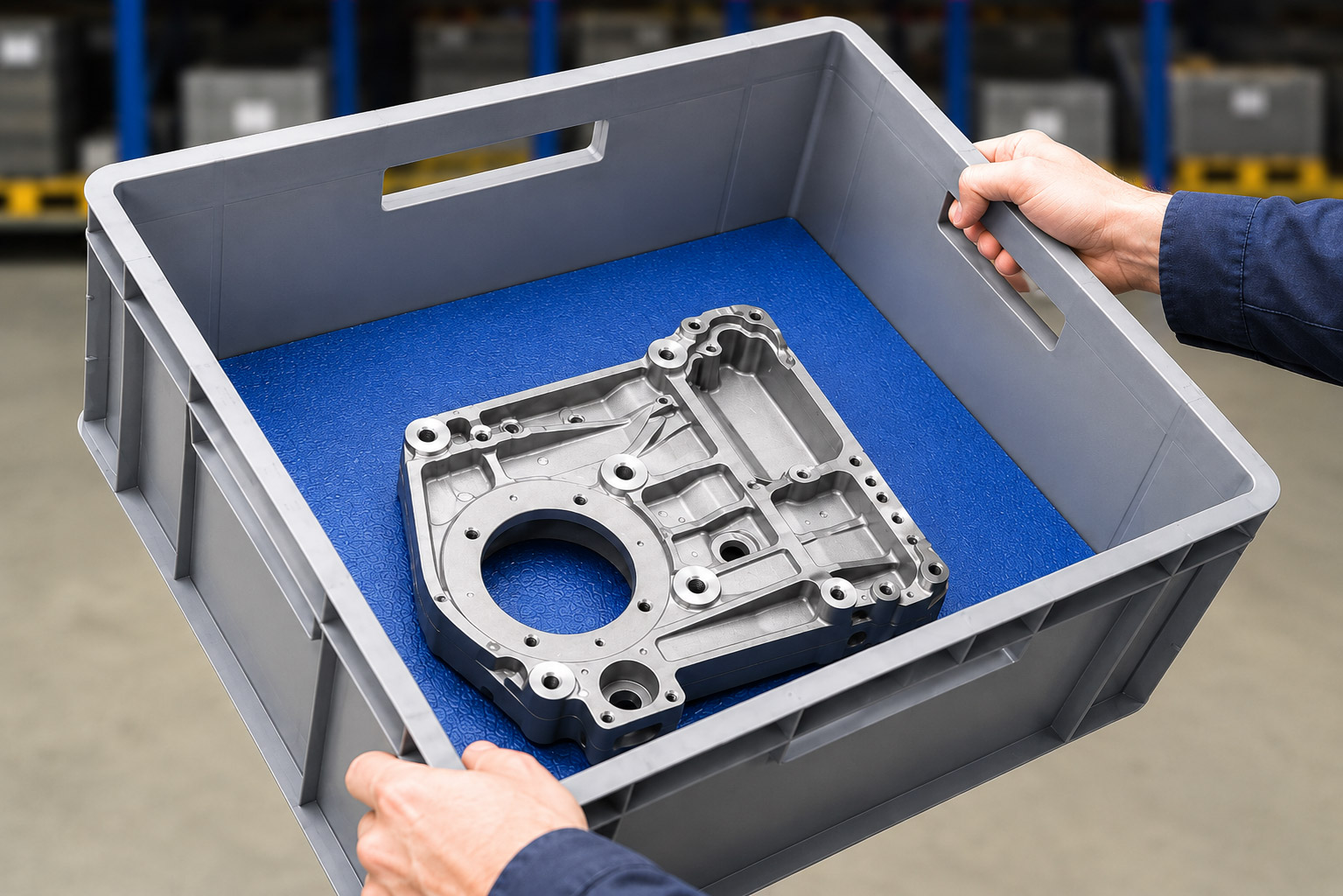 Antirutschmatte für den sicheren Transport von Bauteilen