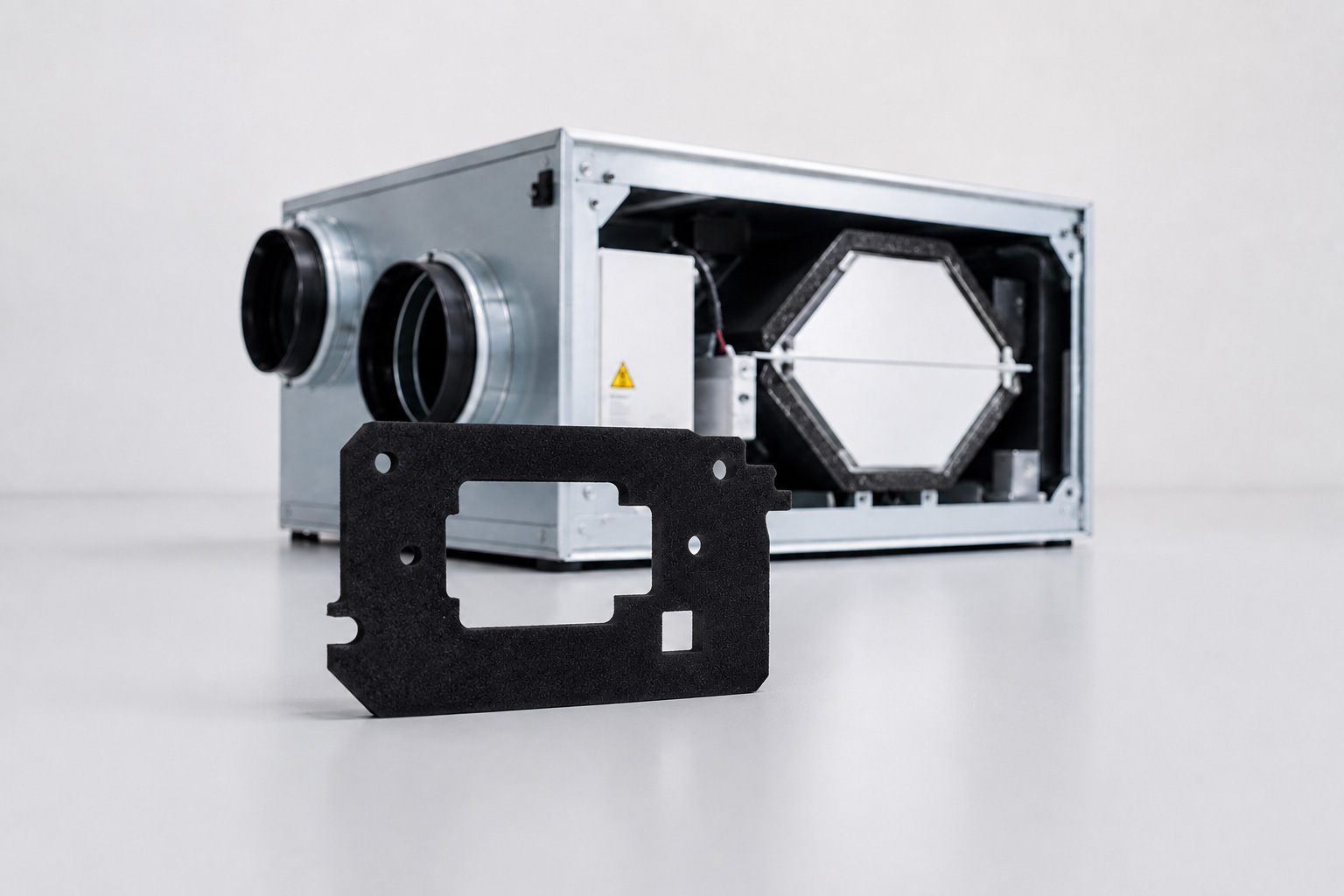 Die-cut part for ventilation and air conditioning units